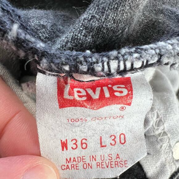 Levi's Black Stonewash Vintage Men's Jeans Size 34X24 - Picture 8 of 9